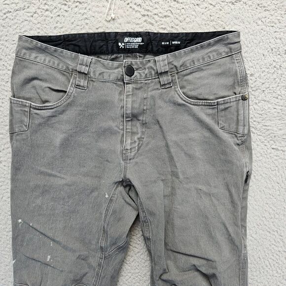 Off Grid Trail Blazer Pants Mens 32x32 Black Canvas Taper Fit - Picture 3 of 15